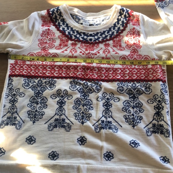 Lucky Lotus Embroidered Top Sweatshirt Womens Size L - Picture 9 of 10